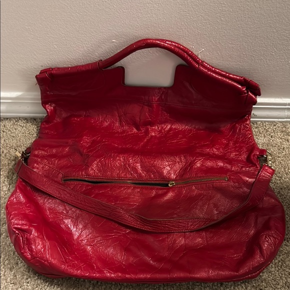 Foley + Corinna Red Leather Tote Bag - Picture 4 of 6